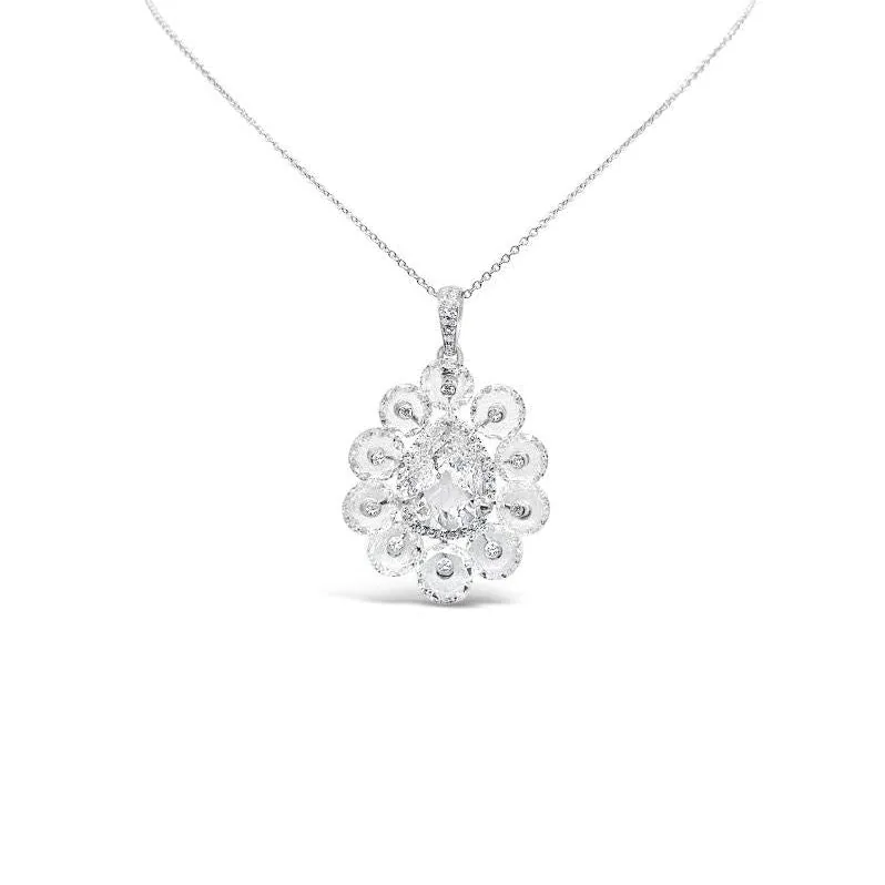 Aurelia Rose Cut Diamond Pendant, front view