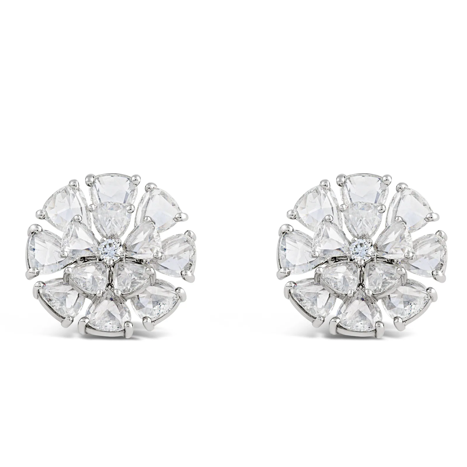 Aurelia Rose-Cut Diamond Stud Earrings, front view