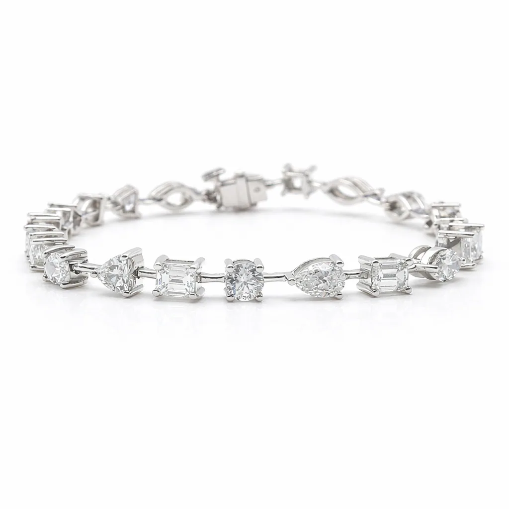 Signature Alternating Fancy-Cut Diamond Bracelet, front view